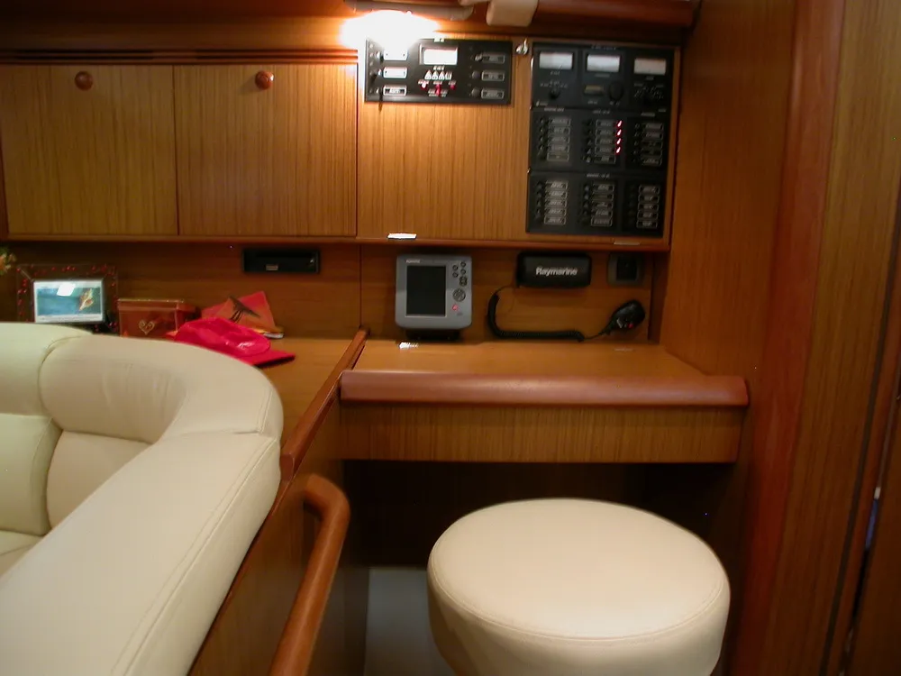 Salon of Sea Dream, a Jeanneau Sun Odyssey 45 sailboat at Općina Sukošan, Croatia