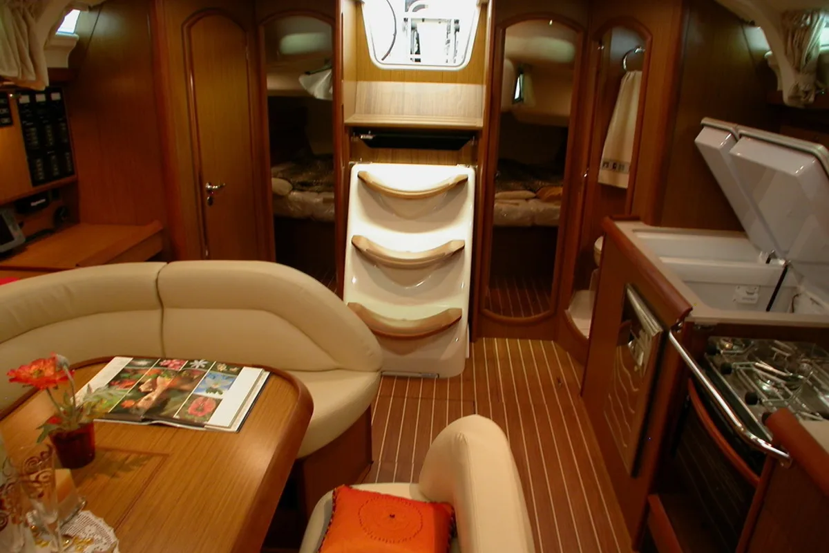 Salon of Sea Dream, a Jeanneau Sun Odyssey 45 sailboat at Općina Sukošan, Croatia