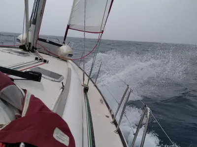 Deck of Sea Dream, a Jeanneau Sun Odyssey 45 sailboat at Općina Sukošan, Croatia