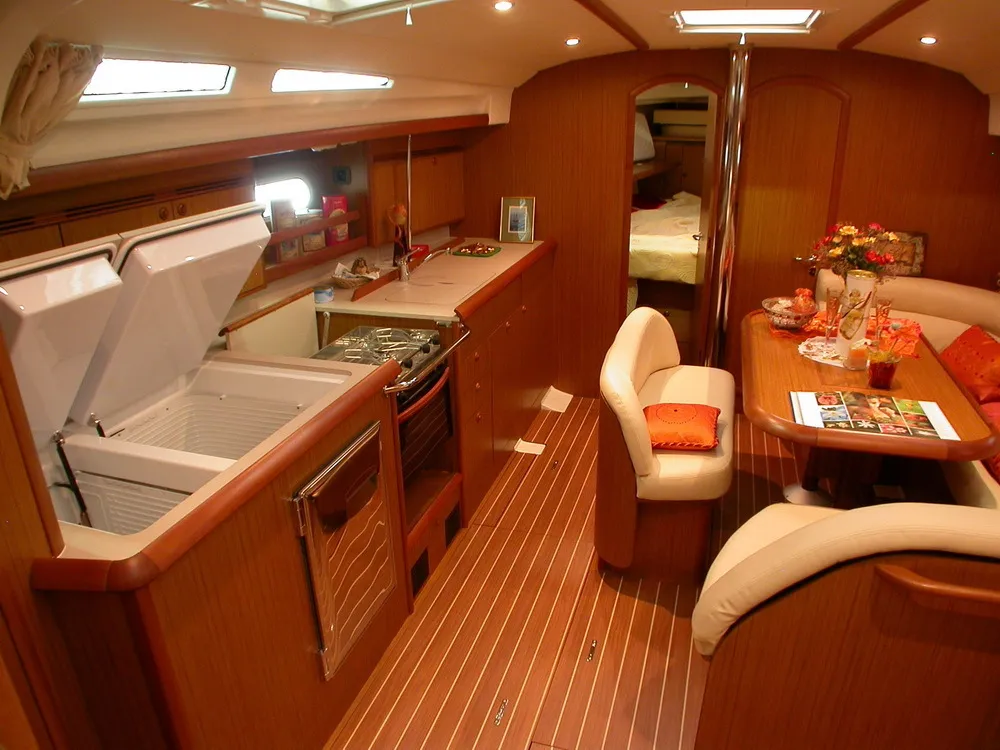 Galley of Sea Dream, a Jeanneau Sun Odyssey 45 sailboat at Općina Sukošan, Croatia