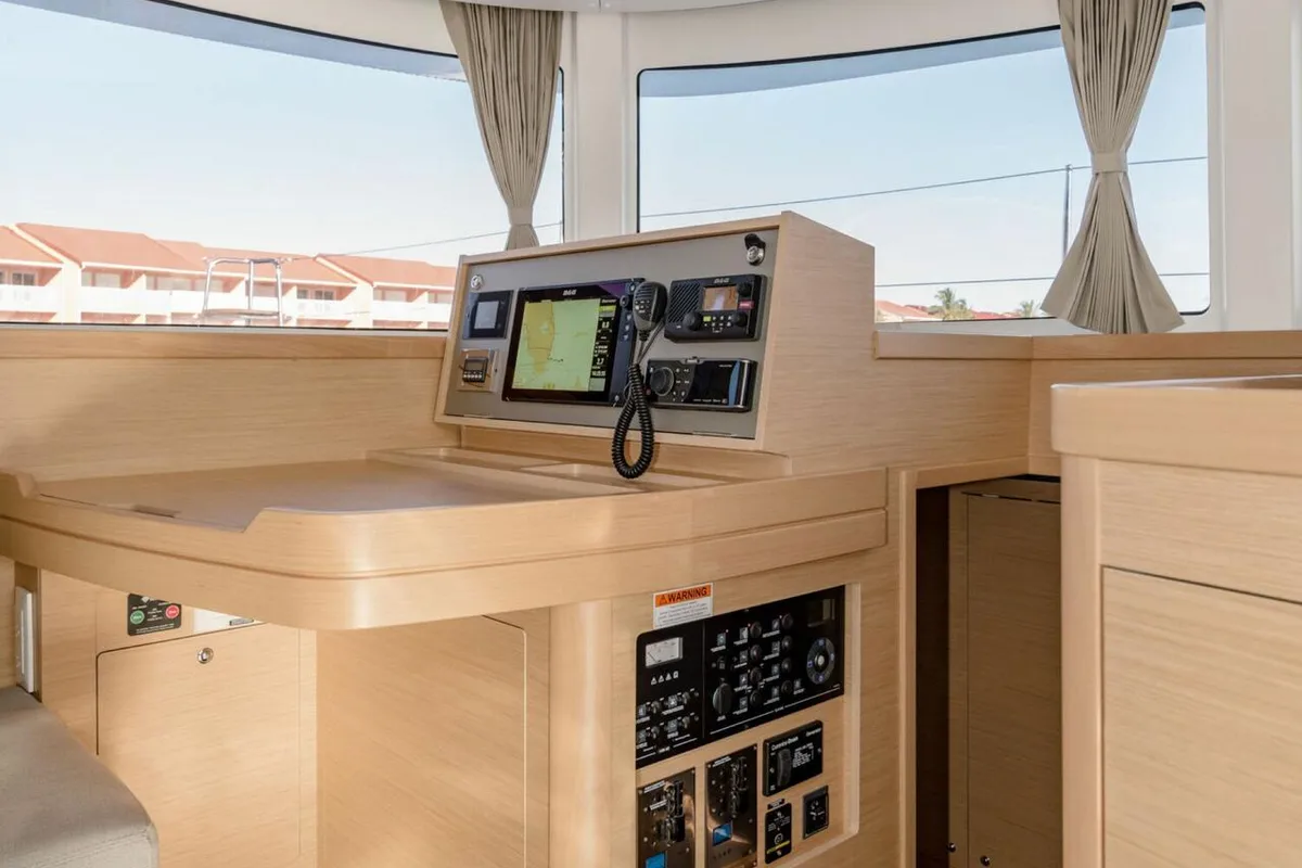 Salon of Dream of Liberty, a Lagoon 42 catamaran at Grad Biograd na Moru, Croatia