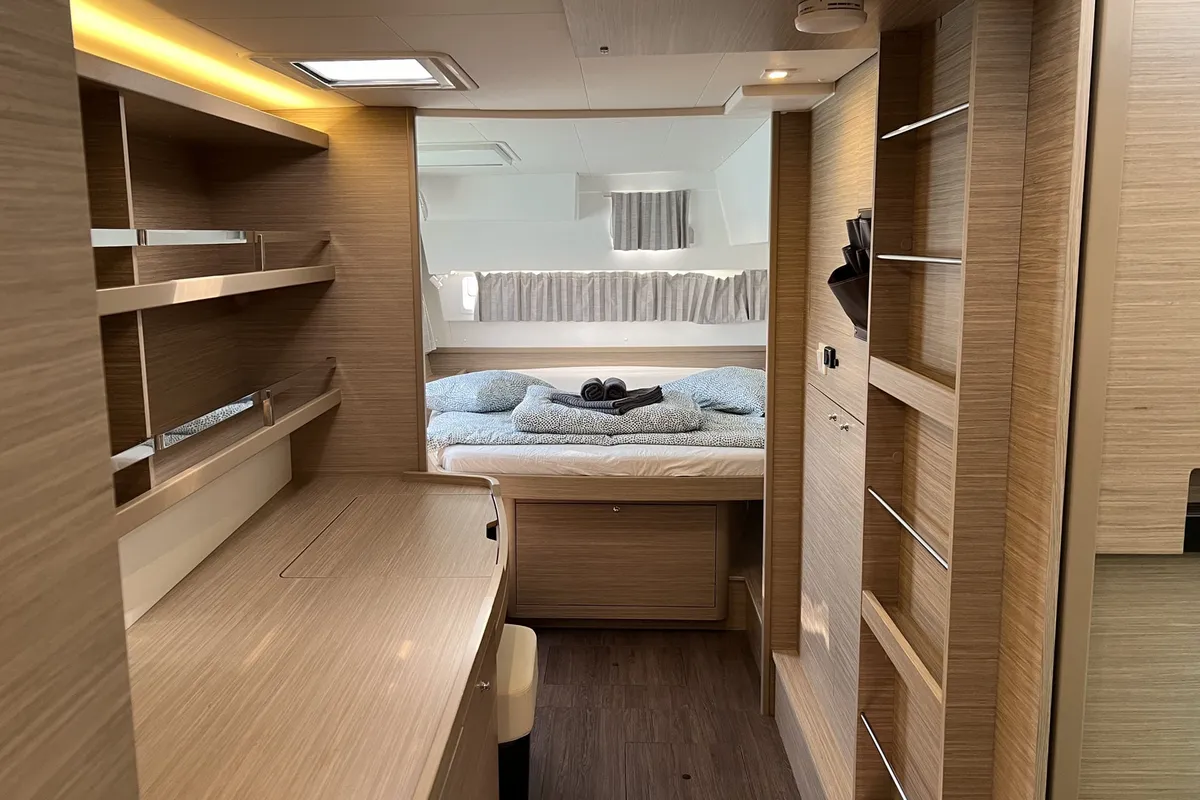 Cabin on Dream of Liberty, a Lagoon 42 catamaran at Biograd na Moru, Croatia