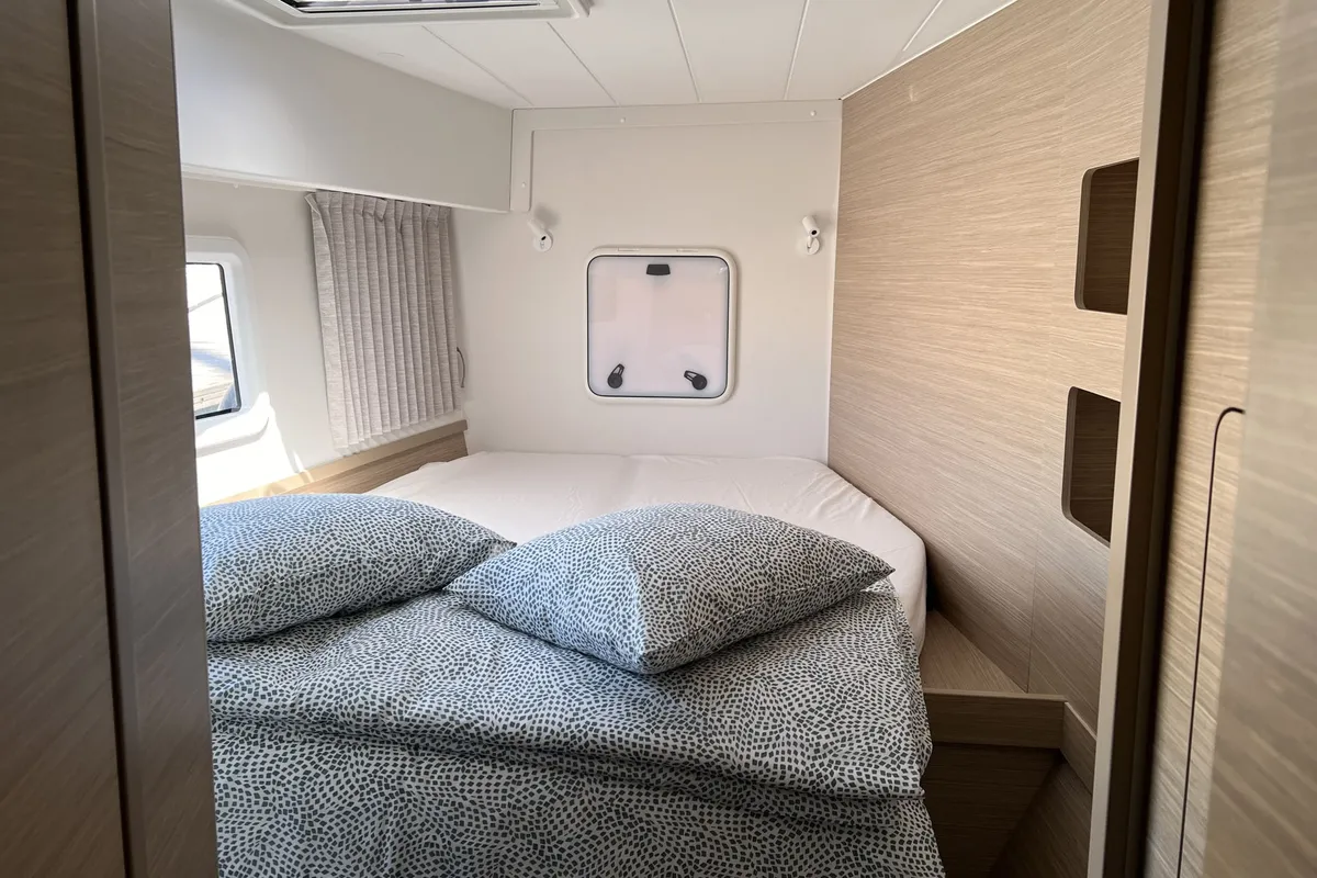 Cabin on Dream of Liberty, a Lagoon 42 catamaran at Biograd na Moru, Croatia