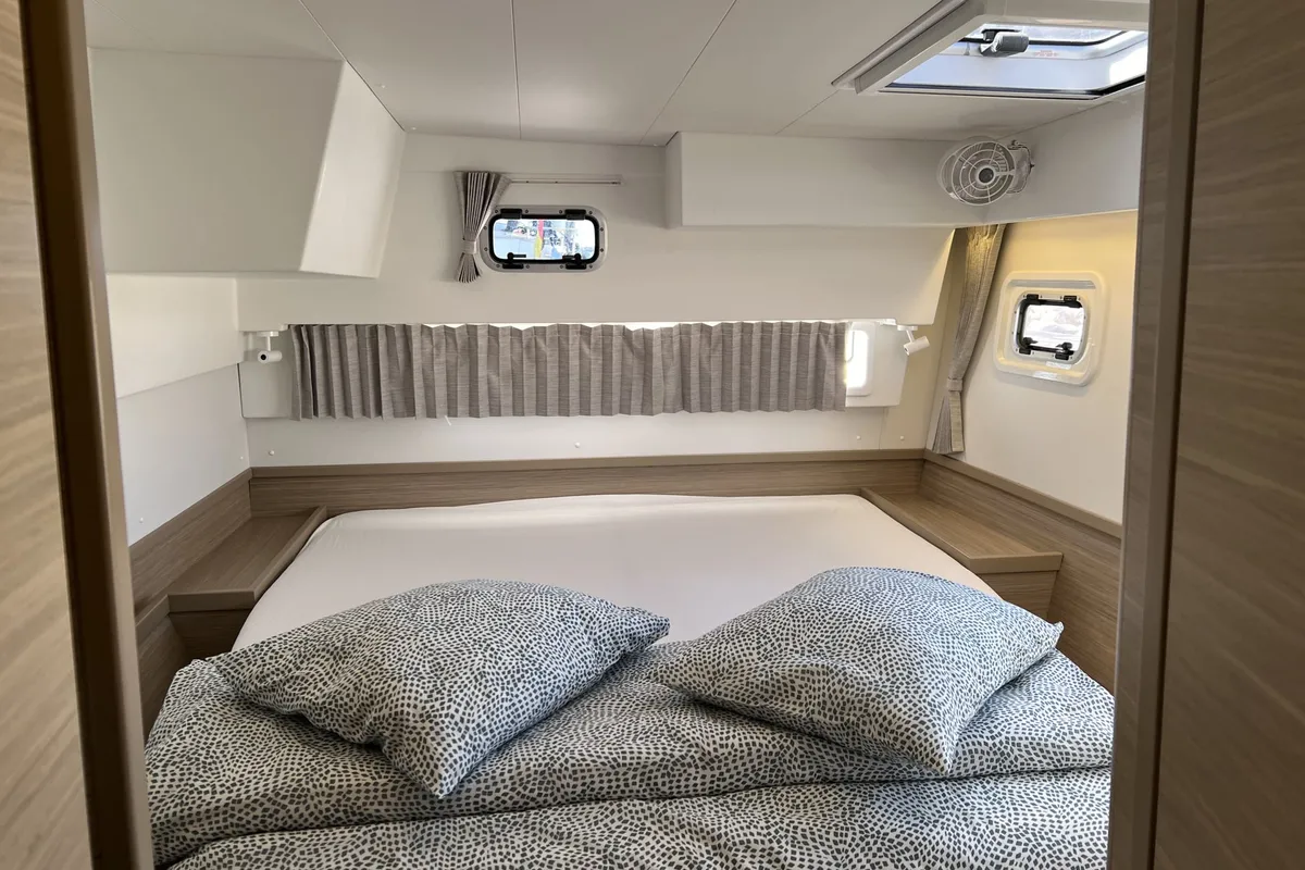 Cabin on Dream of Liberty, a Lagoon 42 catamaran at Biograd na Moru, Croatia