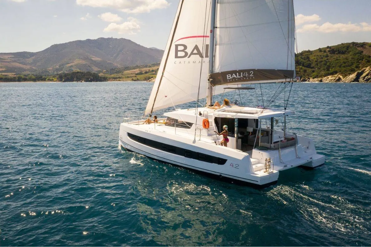 Swell, a Bali 4.2 catamaran at Athens, Greece