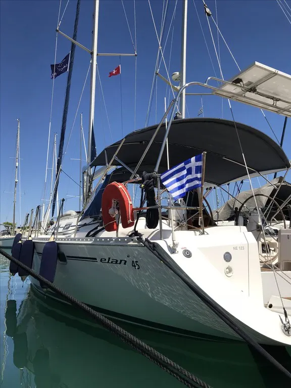 Exterior view of Classic, a Elan 45 sailboat at Municipal Unit of Ellomenos, Greece