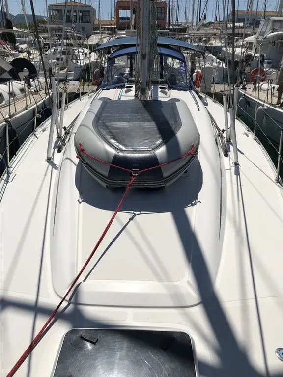 Deck of Classic, a Elan 45 sailboat at Municipal Unit of Ellomenos, Greece