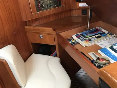 Salon of Classic, a Elan 45 sailboat at Municipal Unit of Ellomenos, Greece