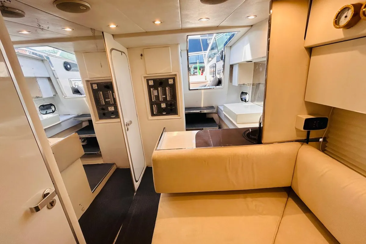 Salon of Serena, a Gulet Conam Synthesi 40 Special motorboat at Nettuno, Italy