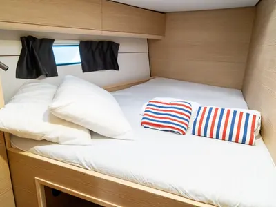 Cabin on Elly Blu, a D&D Kufner 54 sailboat at Salerno, Italy