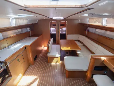 Salon of Ana B., a Jeanneau Sun Odyssey 49i sailboat at Seget Donji, Croatia