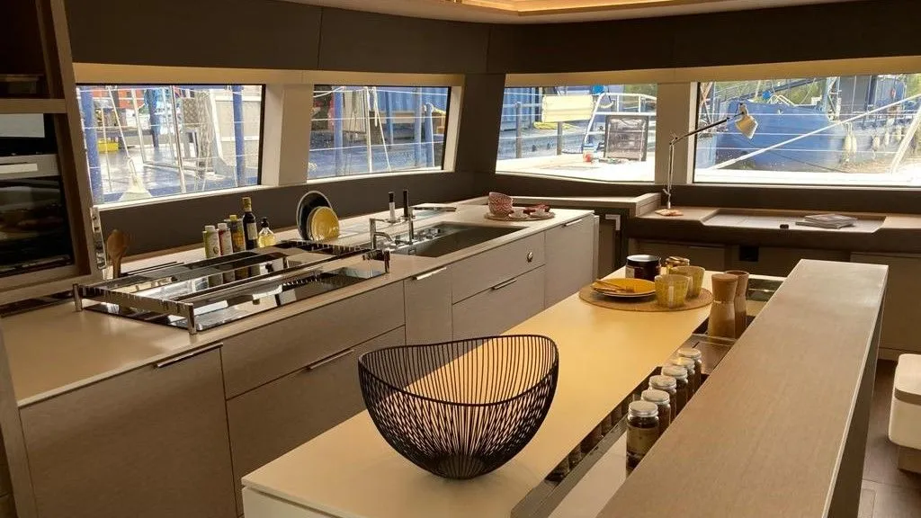 Galley of Amada Mia, a Lagoon Sixty 5 catamaran at Split, Croatia
