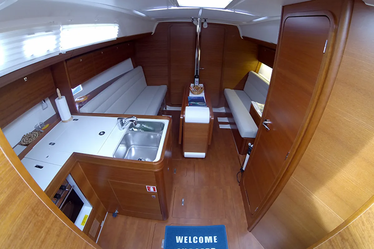 Galley of Luka, a Dufour 350 GL sailboat at Grad Šibenik, Croatia