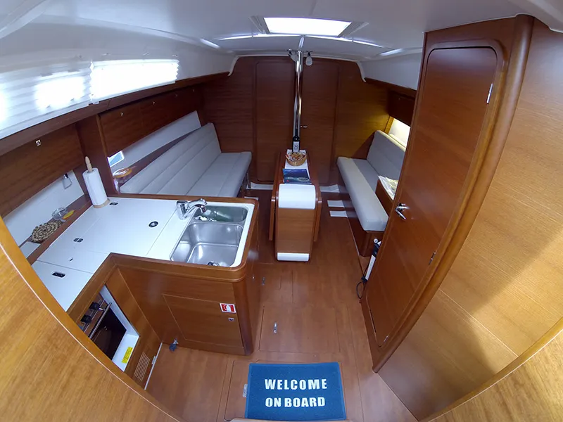 Salon of Luka, a Dufour 350 GL sailboat at Grad Šibenik, Croatia