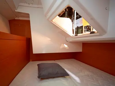 Cabin on DNA, a Jeanneau Sun Odyssey 349 sailboat at Preveza, Greece
