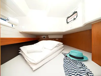 Cabin on Mh 76, a Bavaria Cruiser 41 sailboat at Murter, Croatia