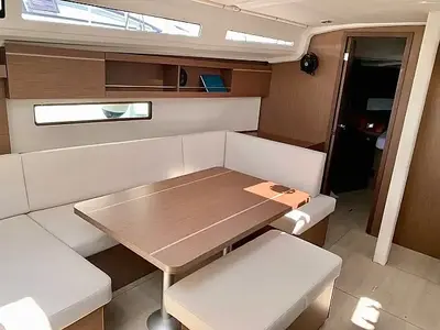 Salon of Northern Light, a Beneteau Oceanis 40.1 sailboat at Grad Trogir, Croatia