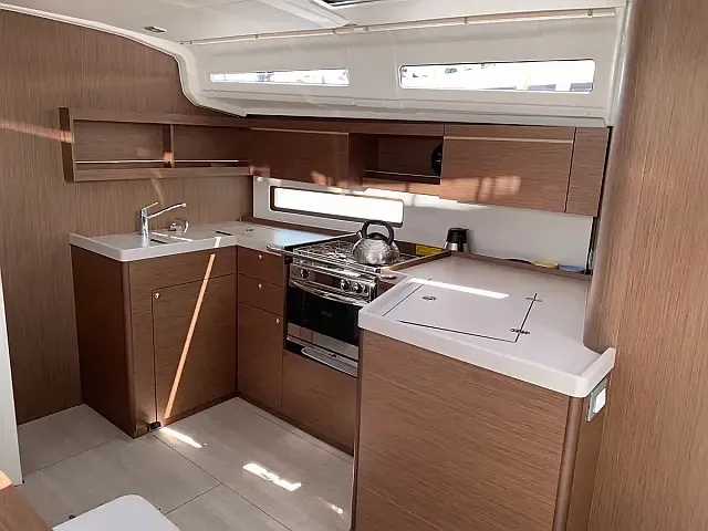 Galley of Northern Light, a Beneteau Oceanis 40.1 sailboat at Grad Trogir, Croatia
