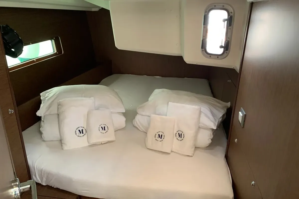 Cabin on Northern Light, a Beneteau Oceanis 40.1 sailboat at Trogir, Croatia
