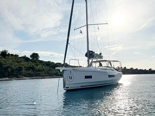 Exterior view of Northern Light, a Beneteau Oceanis 40.1 sailboat at Trogir, Croatia