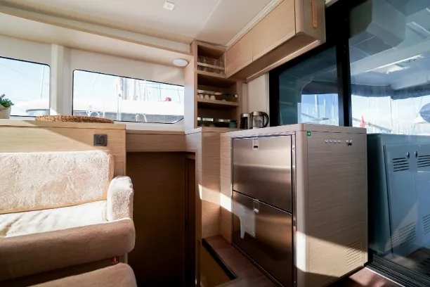 Galley of Umi, a Lagoon 46 catamaran at Fethiye, Turkey