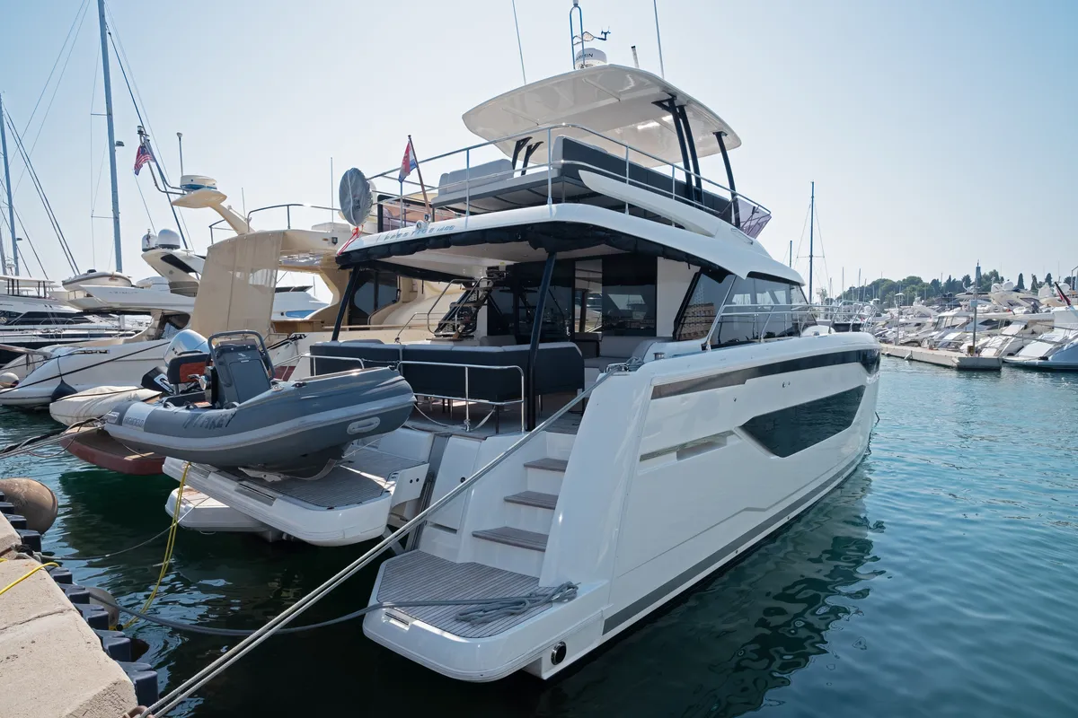 M-Key, a Prestige M48 catamaran at Dubrovnik, Croatia