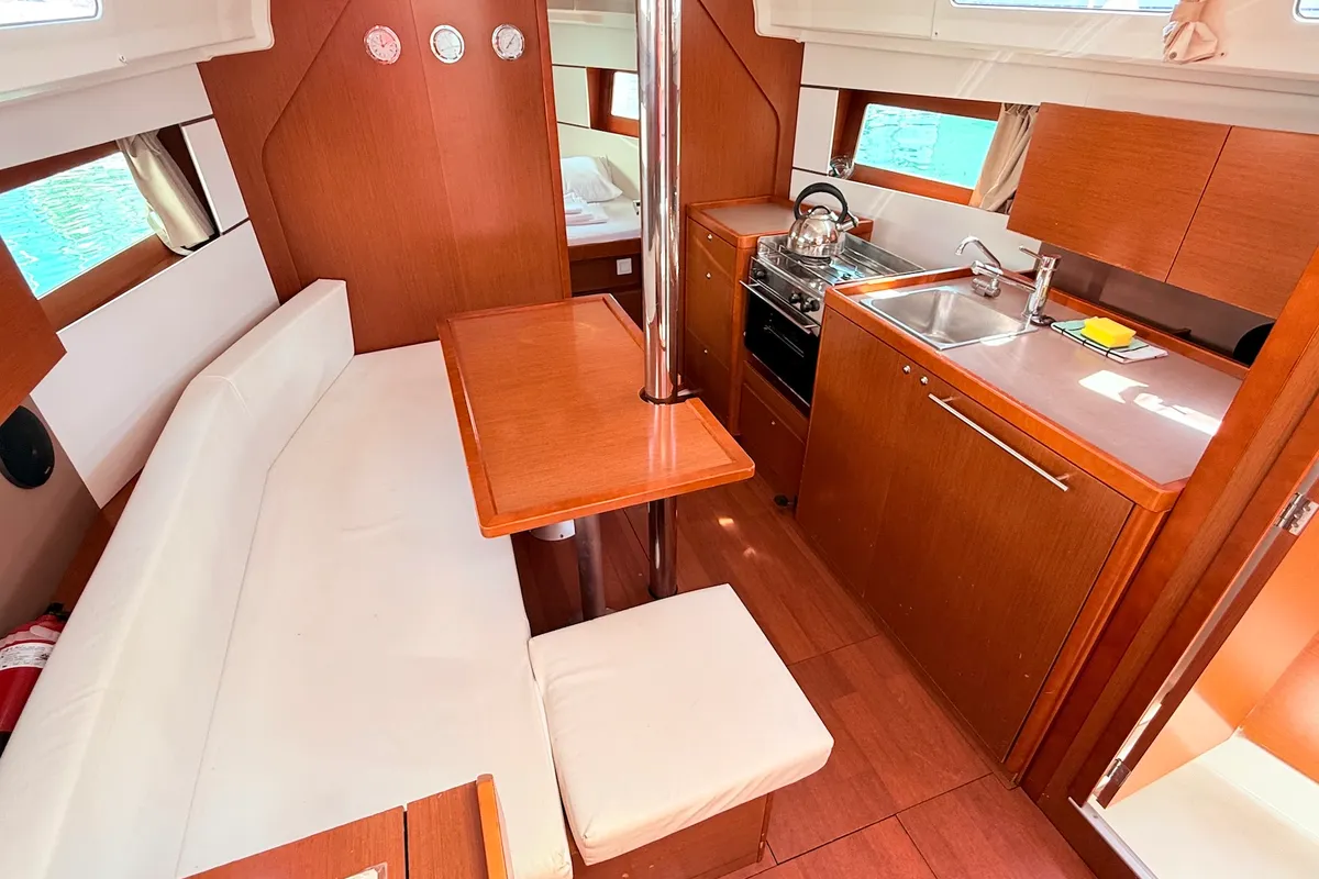 Galley of Vendy, a Beneteau Oceanis 35 sailboat at Sukošan, Croatia