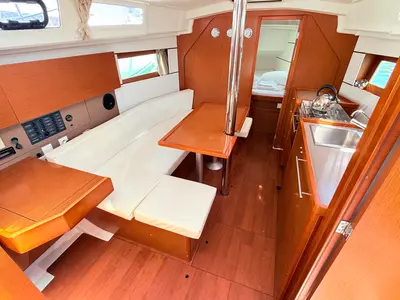Salon of Vendy, a Beneteau Oceanis 35 sailboat at Sukošan, Croatia