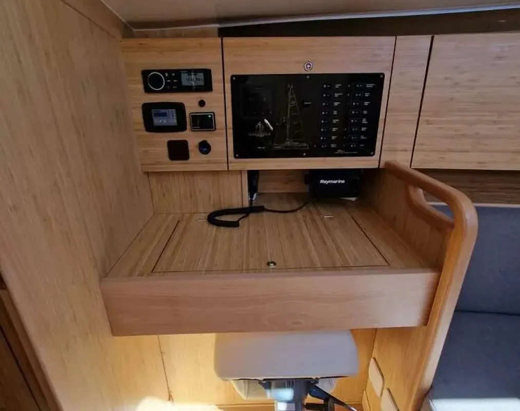 Salon of NN1, a Scandinavia 35 sailboat at Grad Biograd na Moru, Croatia