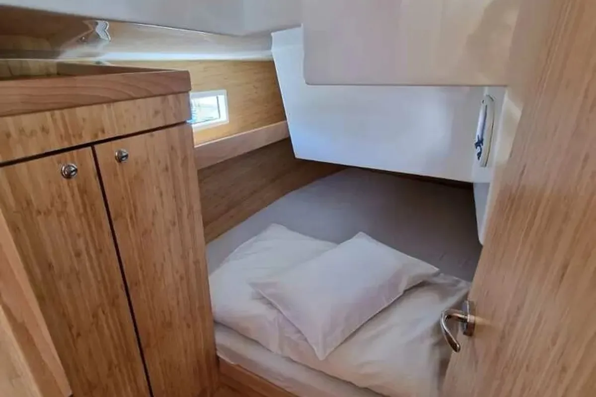 Cabin on NN1, a Scandinavia 35 sailboat at Grad Biograd na Moru, Croatia