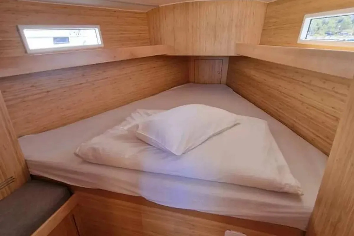 Cabin on NN1, a Scandinavia 35 sailboat at Grad Biograd na Moru, Croatia