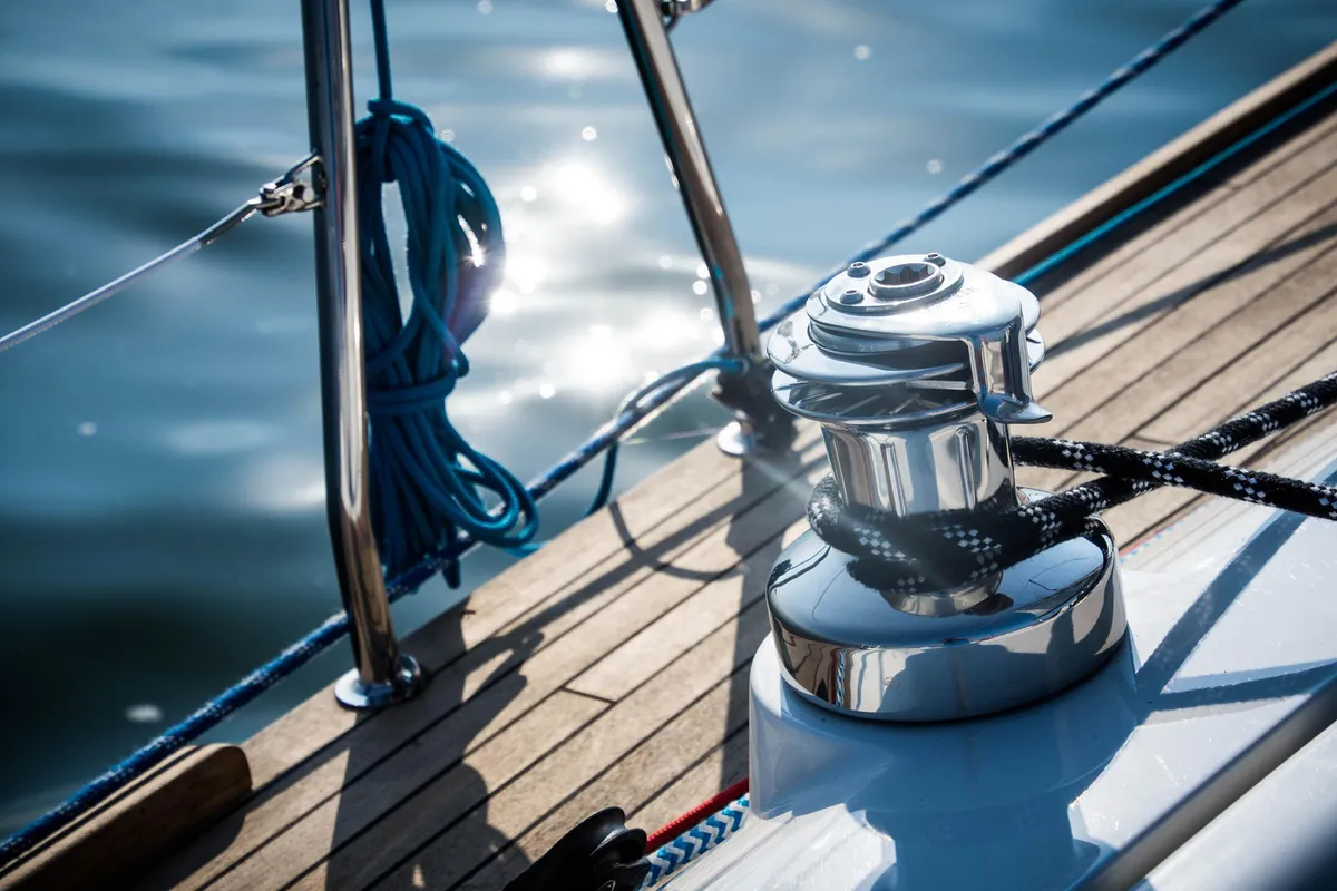 Deck of NN1, a Scandinavia 35 sailboat at Grad Biograd na Moru, Croatia