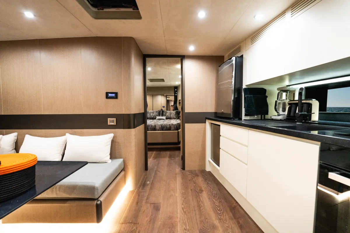 Galley of Phantom, a Gulet Motoryacht motor yacht at Bodrum, Turkey