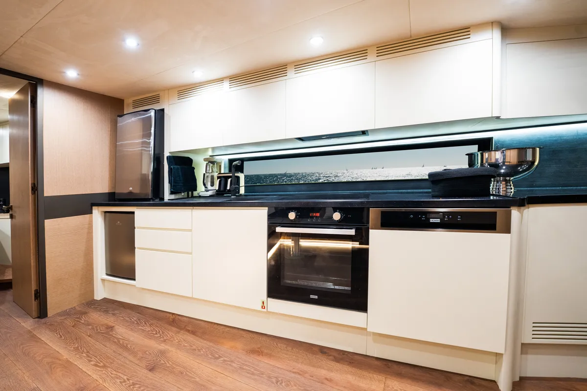 Galley of Phantom, a Gulet Motoryacht motor yacht at Bodrum, Turkey