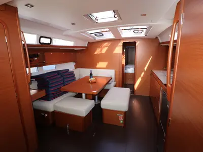 Salon of Esra, a Dufour 460 GL sailboat at Grad Kaštela, Croatia