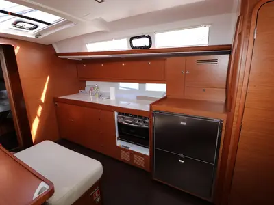 Galley of Esra, a Dufour 460 GL sailboat at Grad Kaštela, Croatia