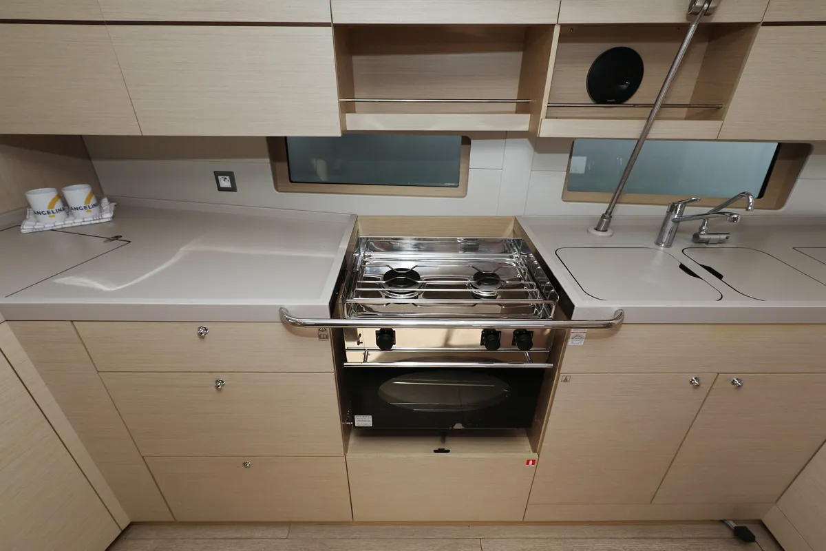 Galley of My Course, a Beneteau Oceanis 46.1 sailboat at Grad Trogir, Croatia