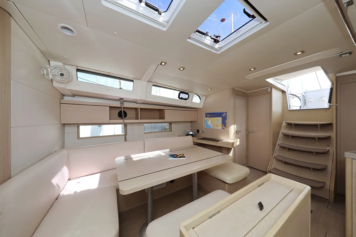 Salon of My Course, a Beneteau Oceanis 46.1 sailboat at Grad Trogir, Croatia