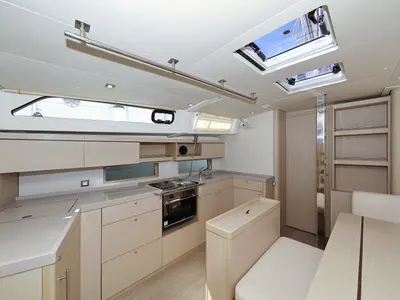 Galley of My Course, a Beneteau Oceanis 46.1 sailboat at Grad Trogir, Croatia