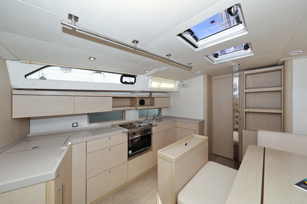 Galley of My Course, a Beneteau Oceanis 46.1 sailboat at Grad Trogir, Croatia