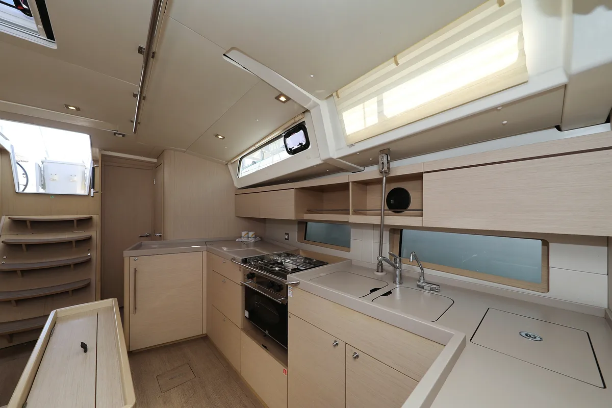 Galley of My Course, a Beneteau Oceanis 46.1 sailboat at Grad Trogir, Croatia