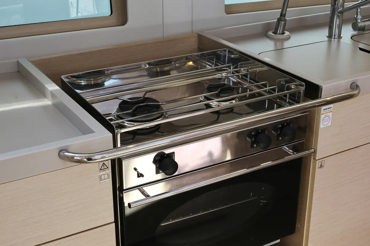 Galley of My Course, a Beneteau Oceanis 46.1 sailboat at Grad Trogir, Croatia