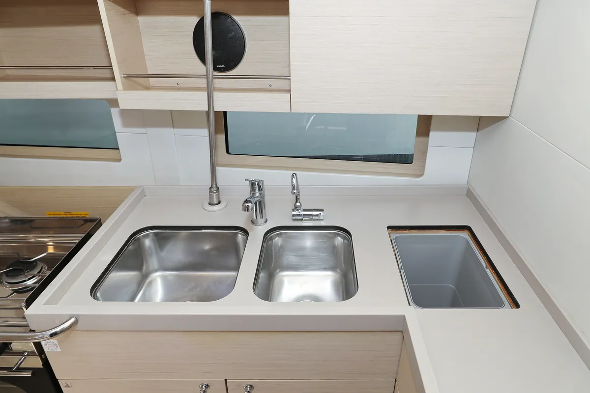 Galley of My Course, a Beneteau Oceanis 46.1 sailboat at Grad Trogir, Croatia