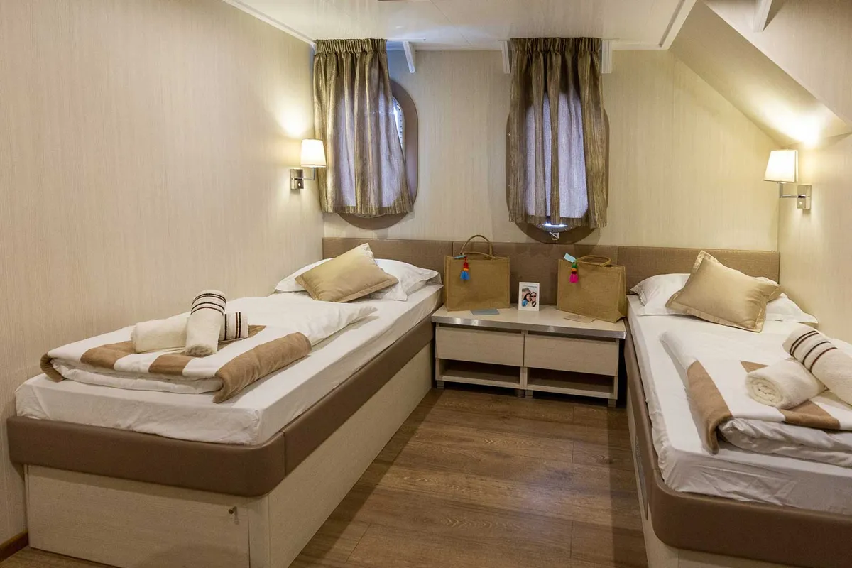 Cabin on MS Avantura, a Gulet Motoryacht motor yacht at Split, Croatia