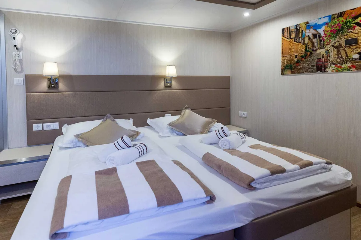 Cabin on MS Avantura, a Gulet Motoryacht motor yacht at Split, Croatia