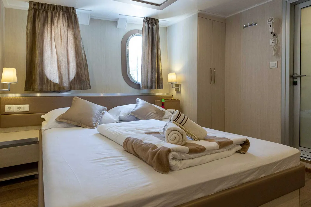 Cabin on MS Avantura, a Gulet Motoryacht motor yacht at Split, Croatia