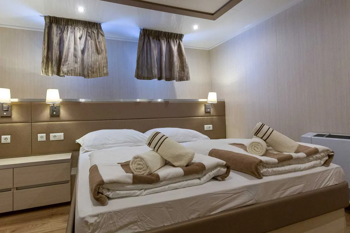 Cabin on MS Avantura, a Gulet Motoryacht motor yacht at Split, Croatia