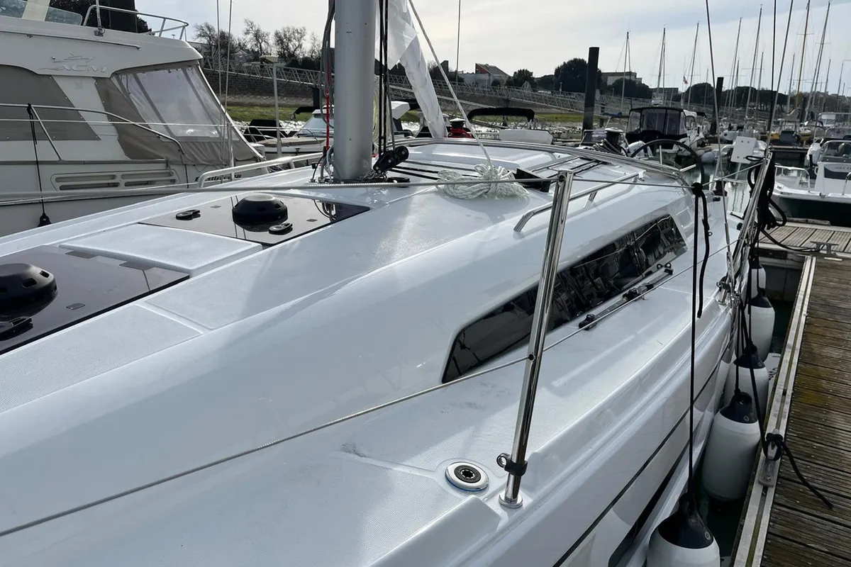 Cockpit of Petite Marie, a Beneteau Oceanis 30.1 sailboat at La Rochelle, France