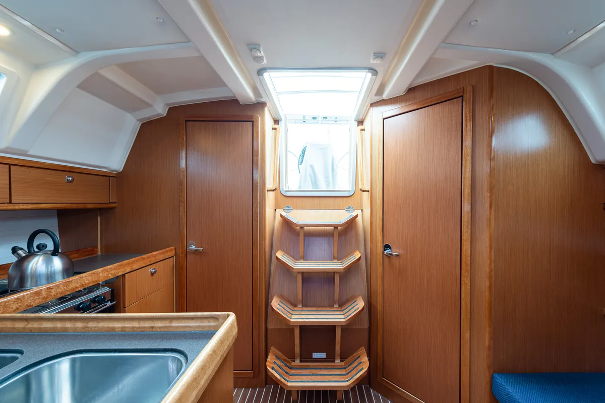 Galley of Jack Of London, a Bavaria 37 sailboat at Municipal Unit of Nea Peramos, Greece