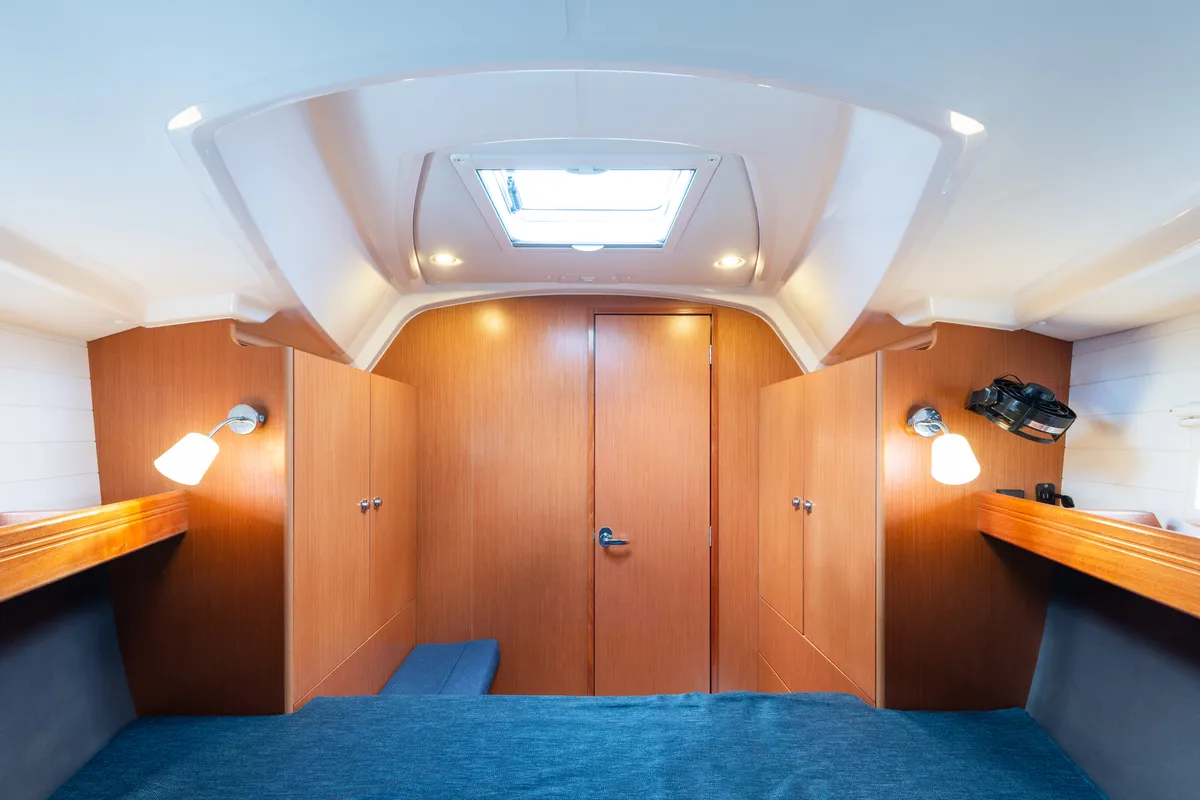 Cabin on Jack Of London, a Bavaria 37 sailboat at Municipal Unit of Nea Peramos, Greece